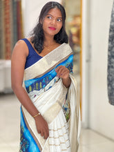 Digital Printed Semi Silk Saree | HT184