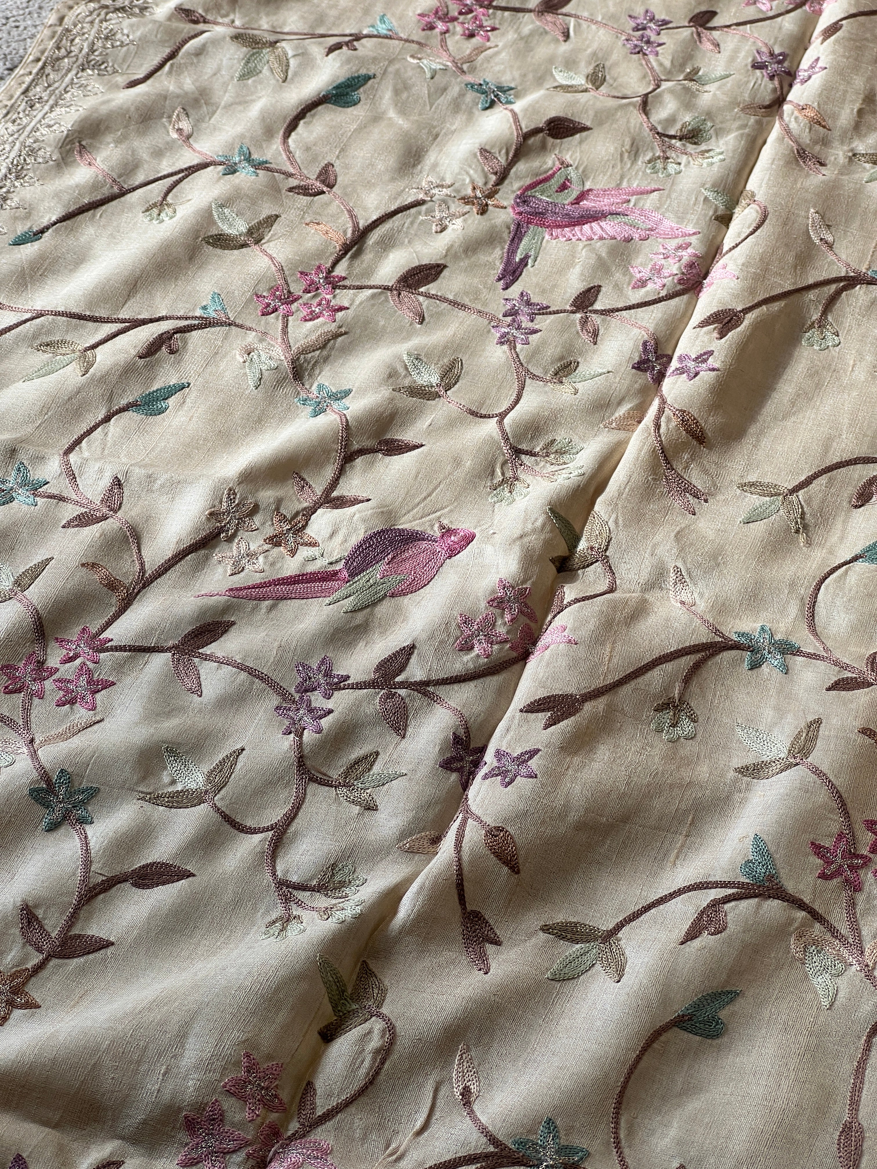 Embroidery With Zari Border Detailed Tussar Saree | RGD731