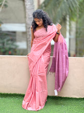 Stripe Weaving Pattern Tussar Finish Saree | DLS204