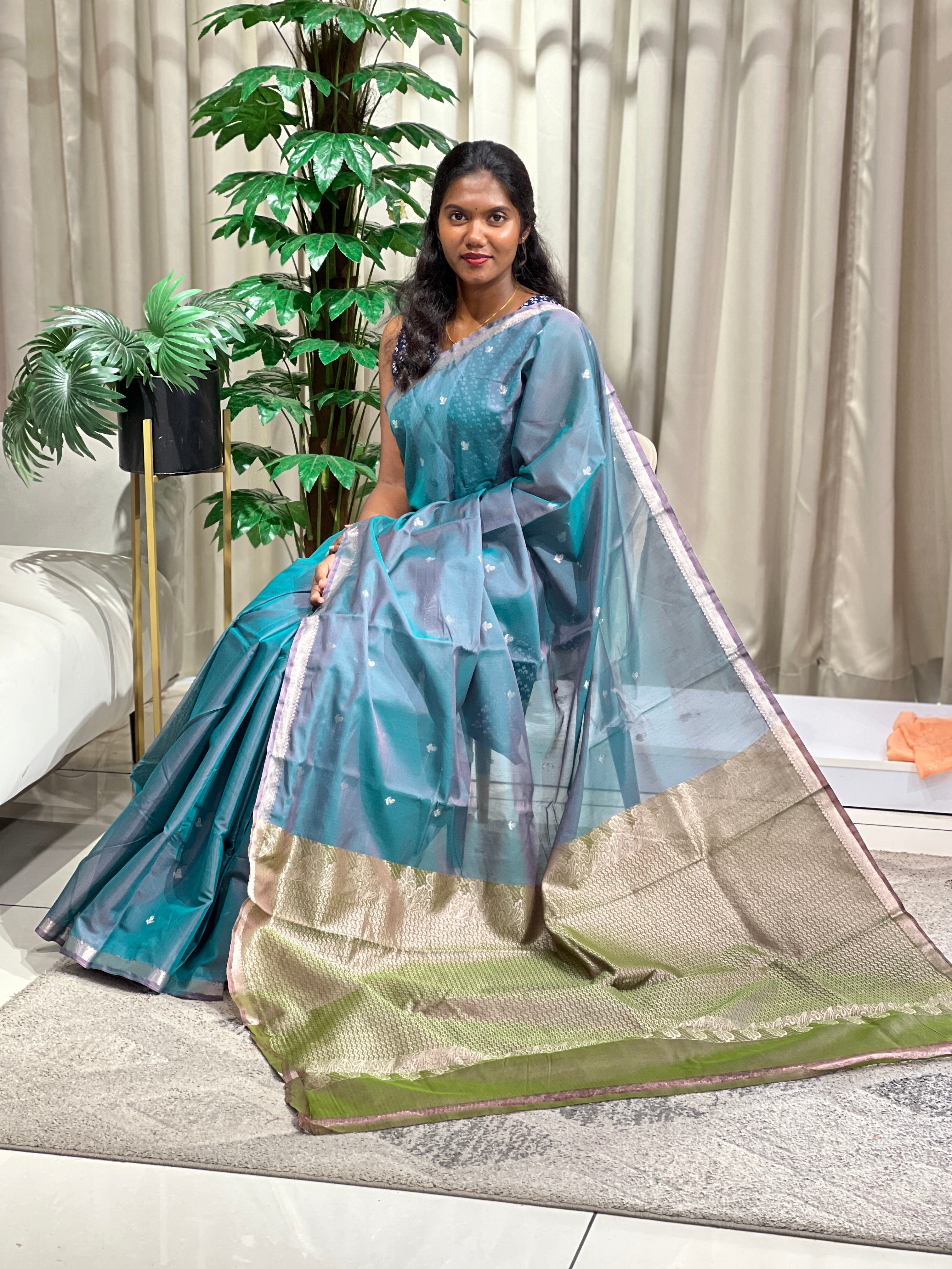 Buta Woven Cotton Silk Saree | JAT131