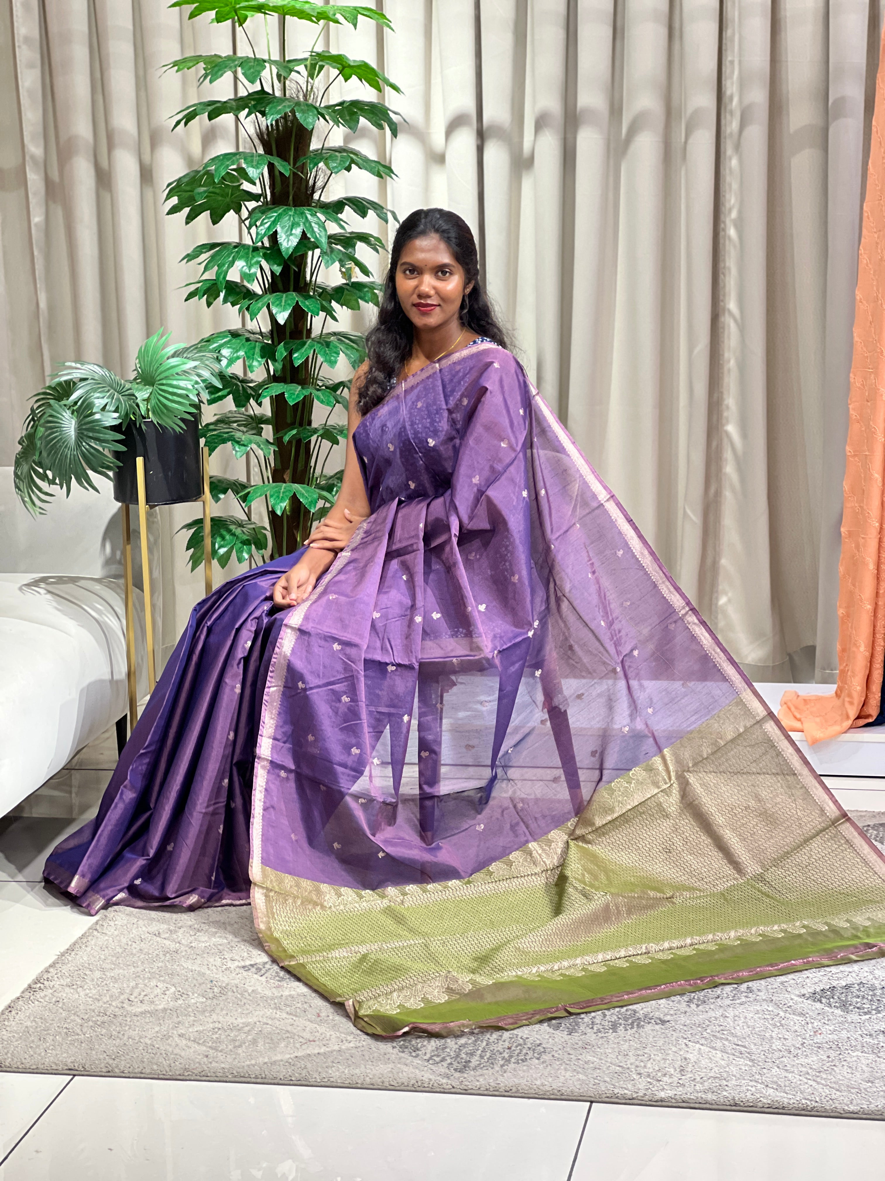 Buta Woven Cotton Silk Saree | JAT132