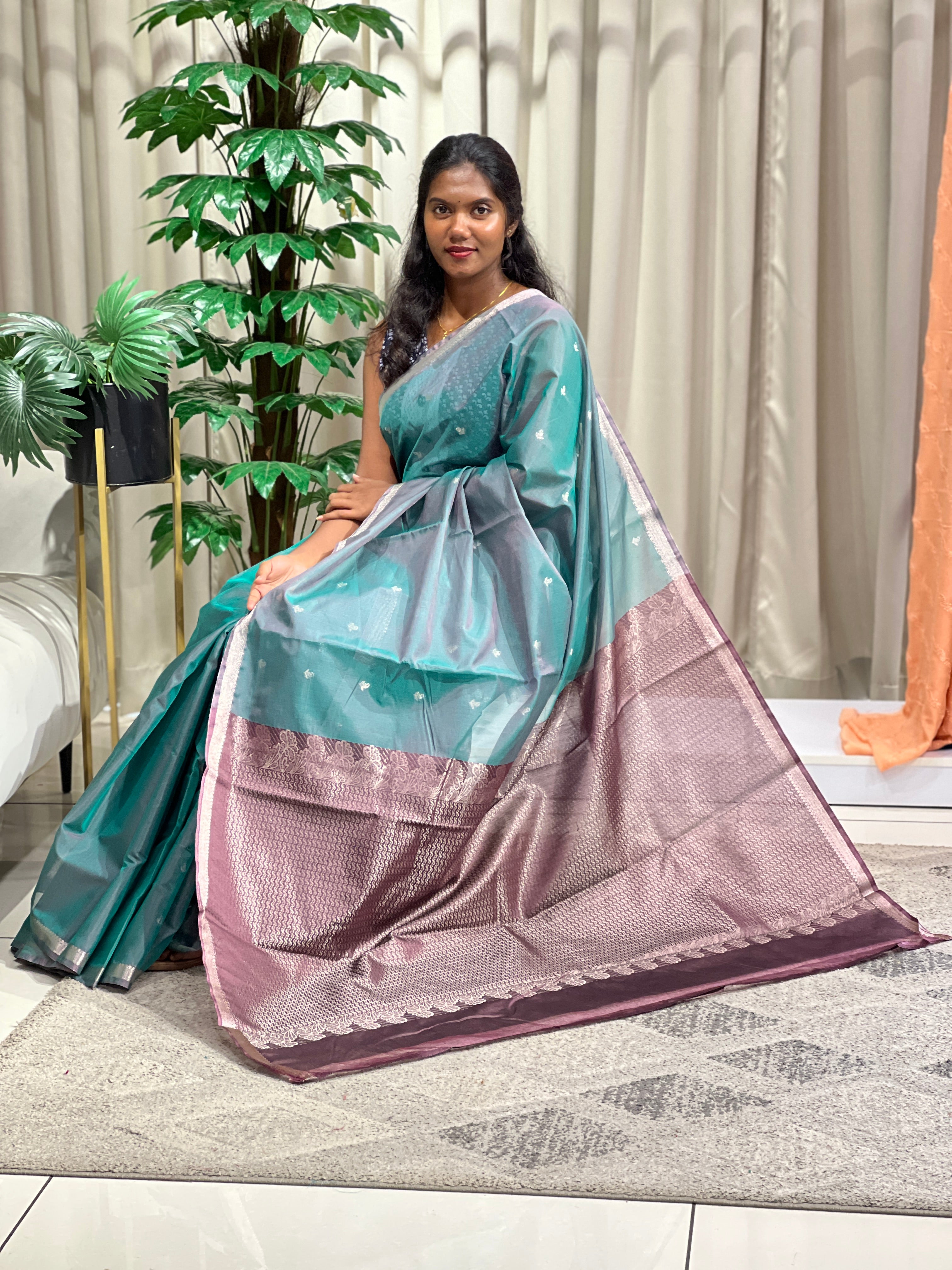 Buta Woven Cotton Silk Saree | JAT127