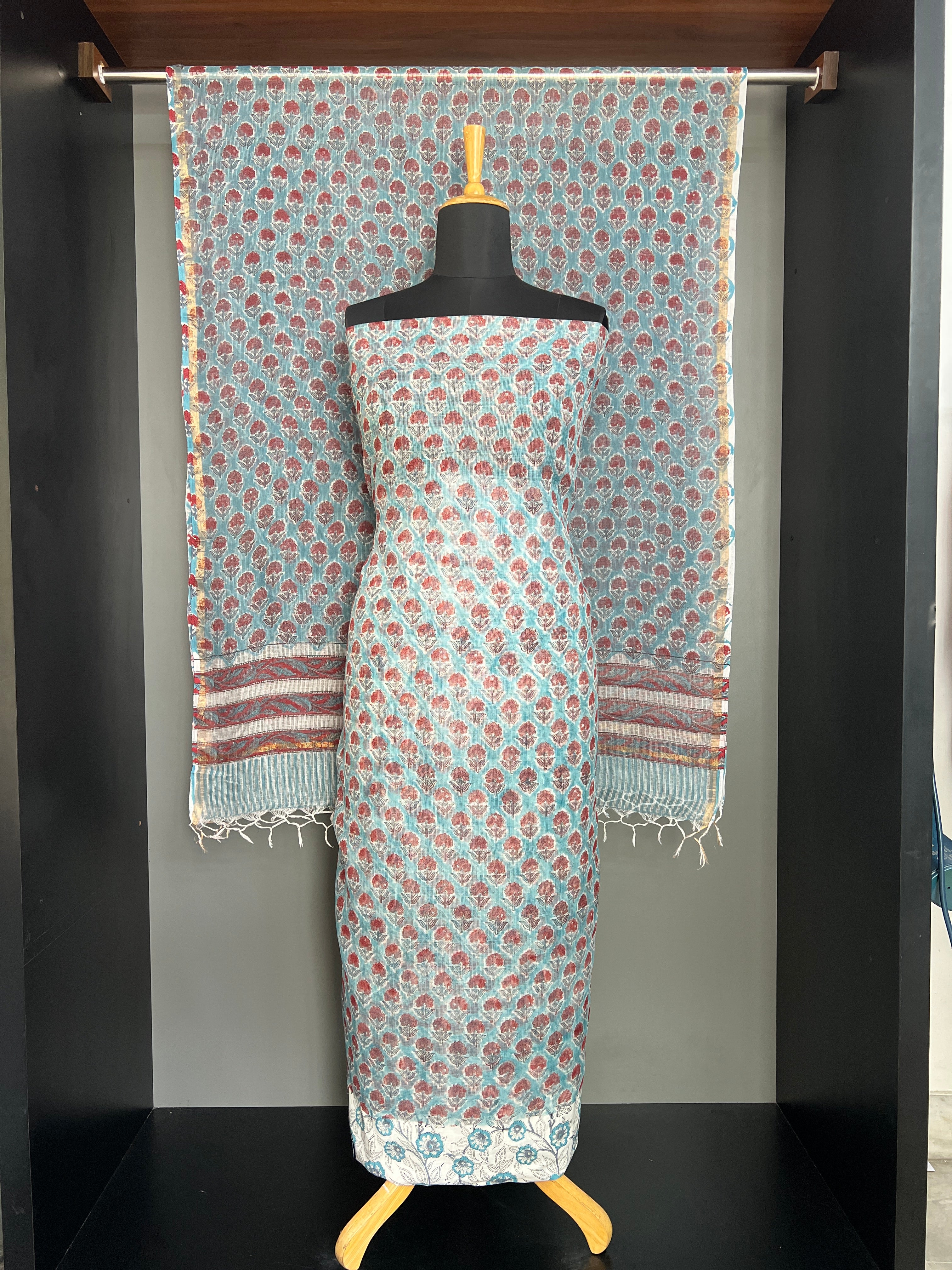 Block Printed Silky kota Salwar Set | MF230