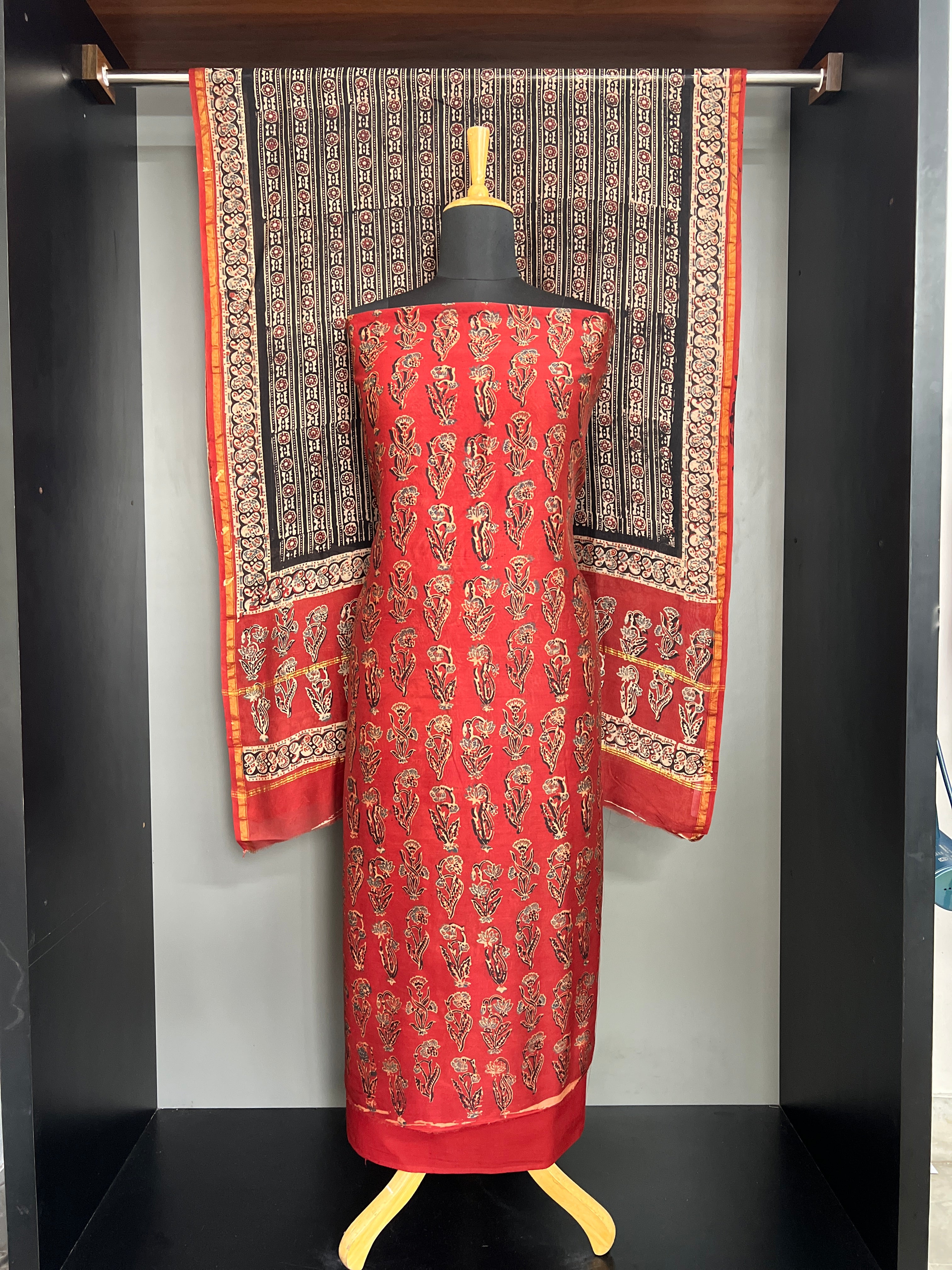 Hand Block Printed Chanderi Salwar Set | MF202
