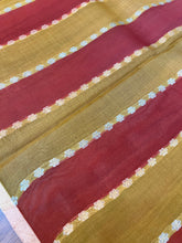 Golden Sliver & Zari Weaving Organza Saree | BHH125