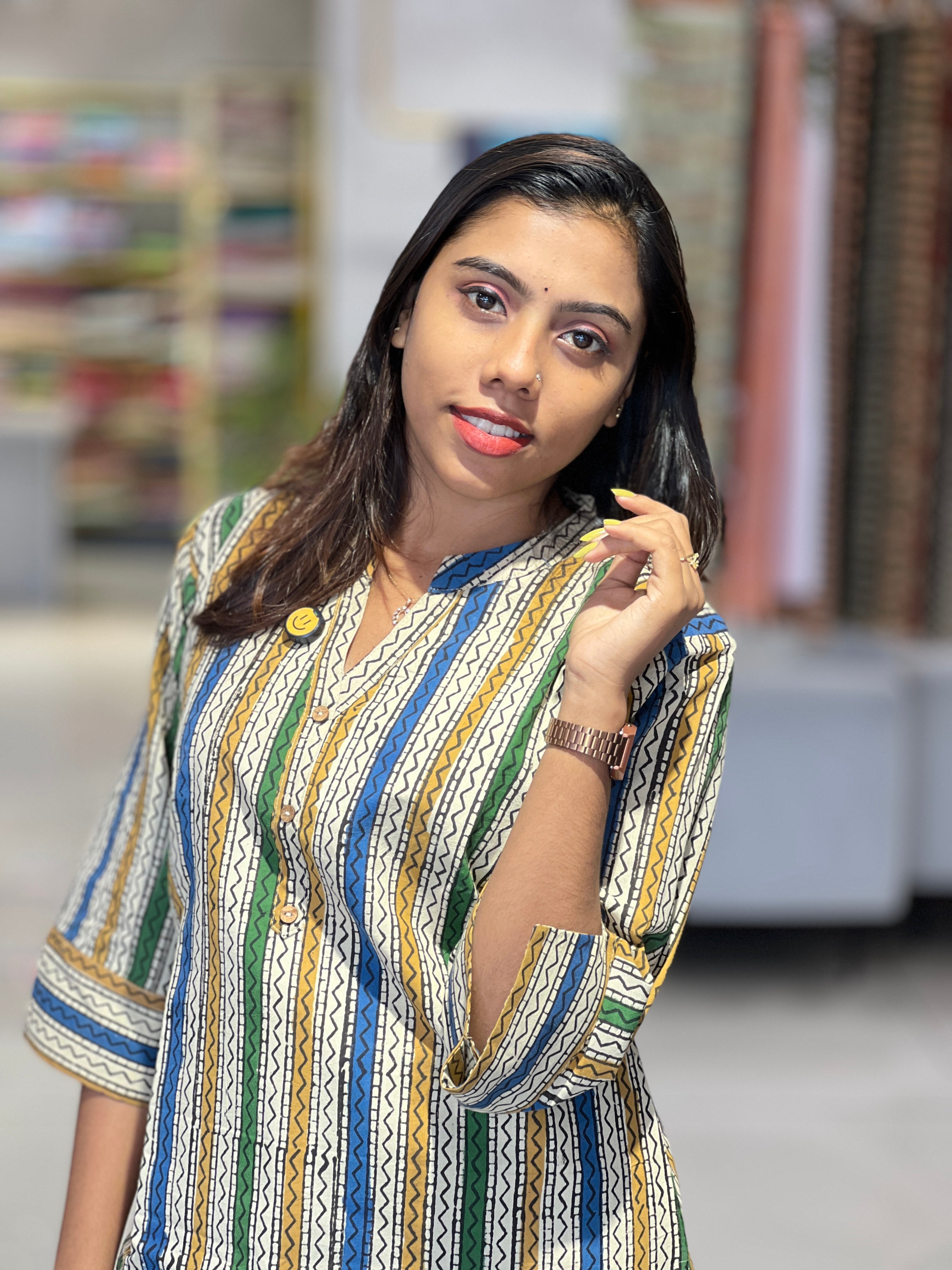 Printed Cotton Kurta | RMLA109
