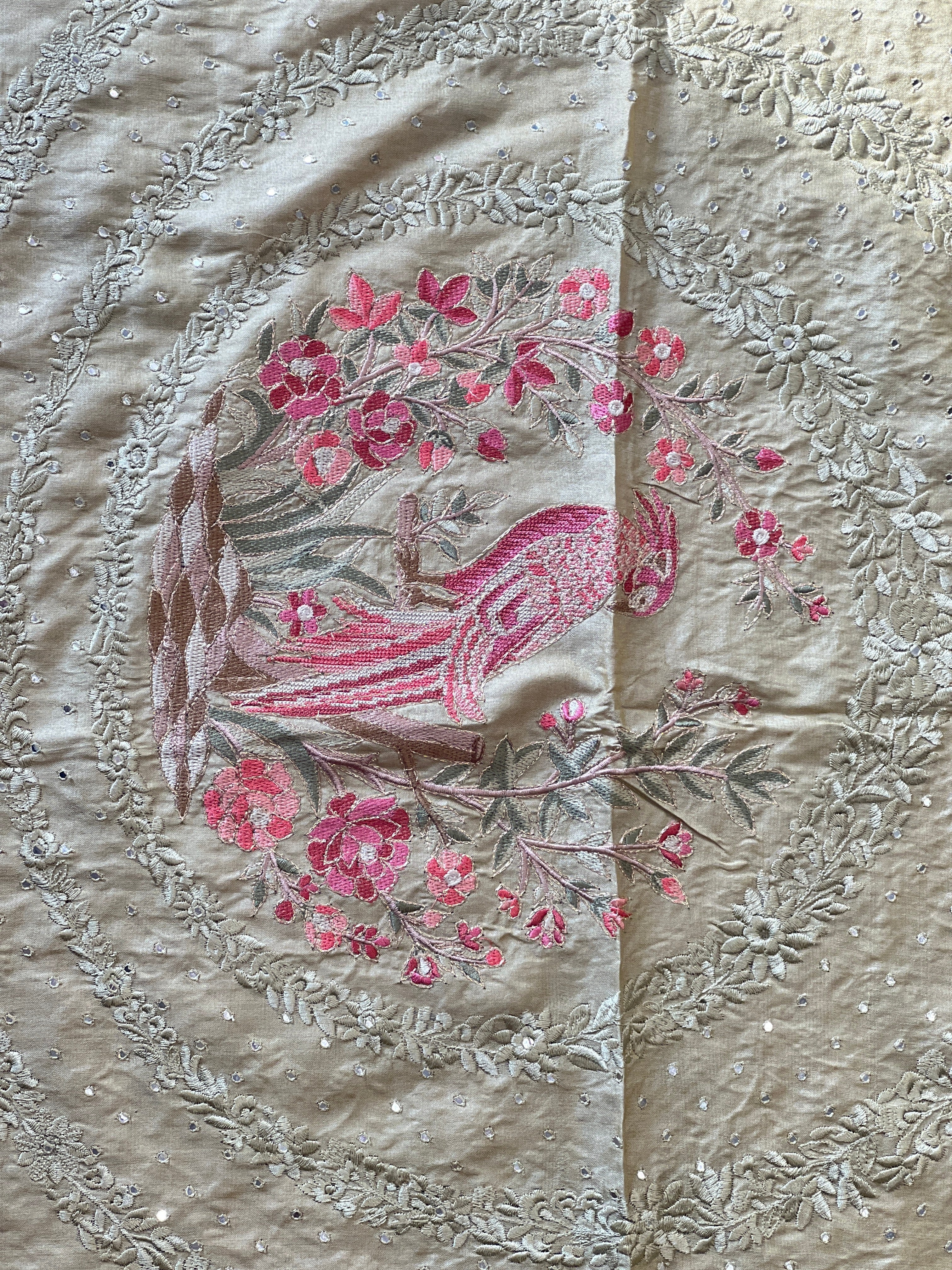 Embroidery With Mirror Detailed Pure Tussar Saree | RGD735