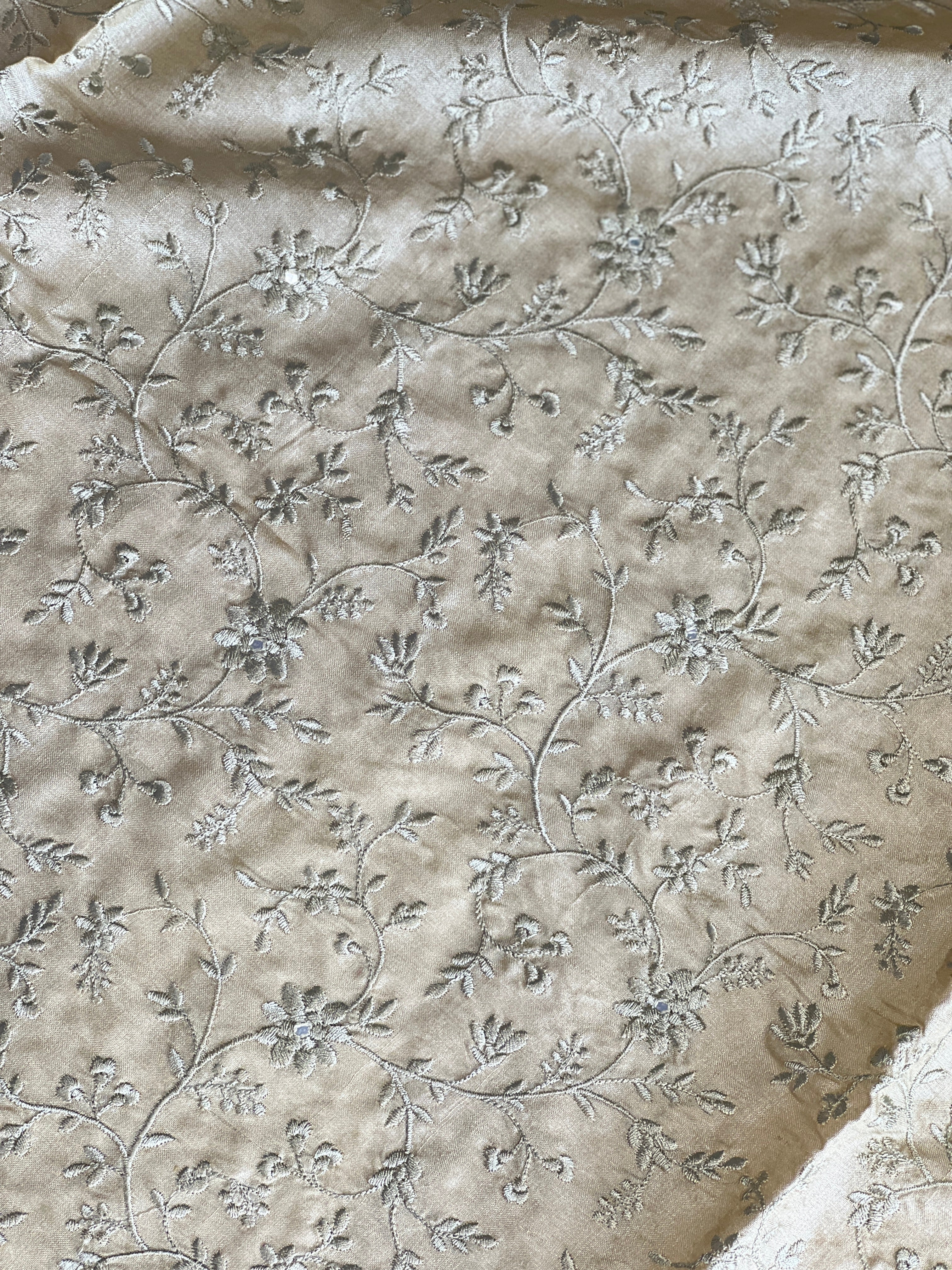 Embroidery With Mirror Detailed Pure Tussar Saree | RGD735