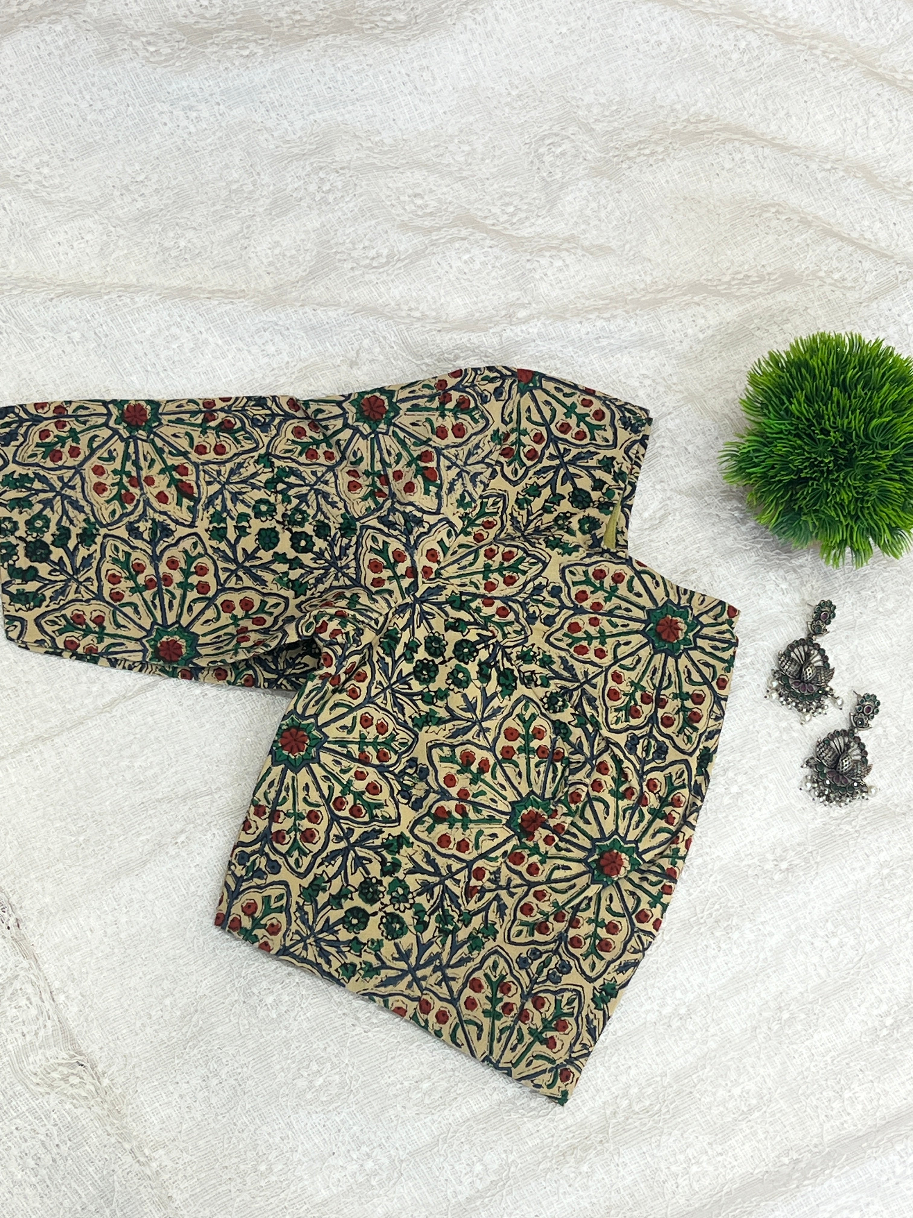 Screen Printed Cotton Stitched Blouse | DNB101
