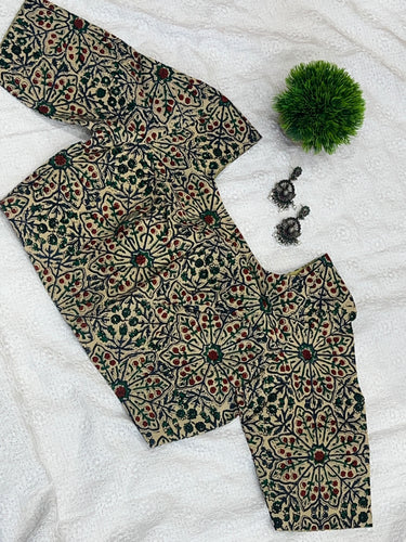 Screen Printed Cotton Stitched Blouse | DNB101