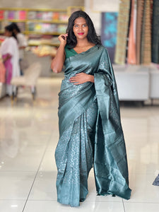 Zari Weaved Semi Silk Saree | HT143