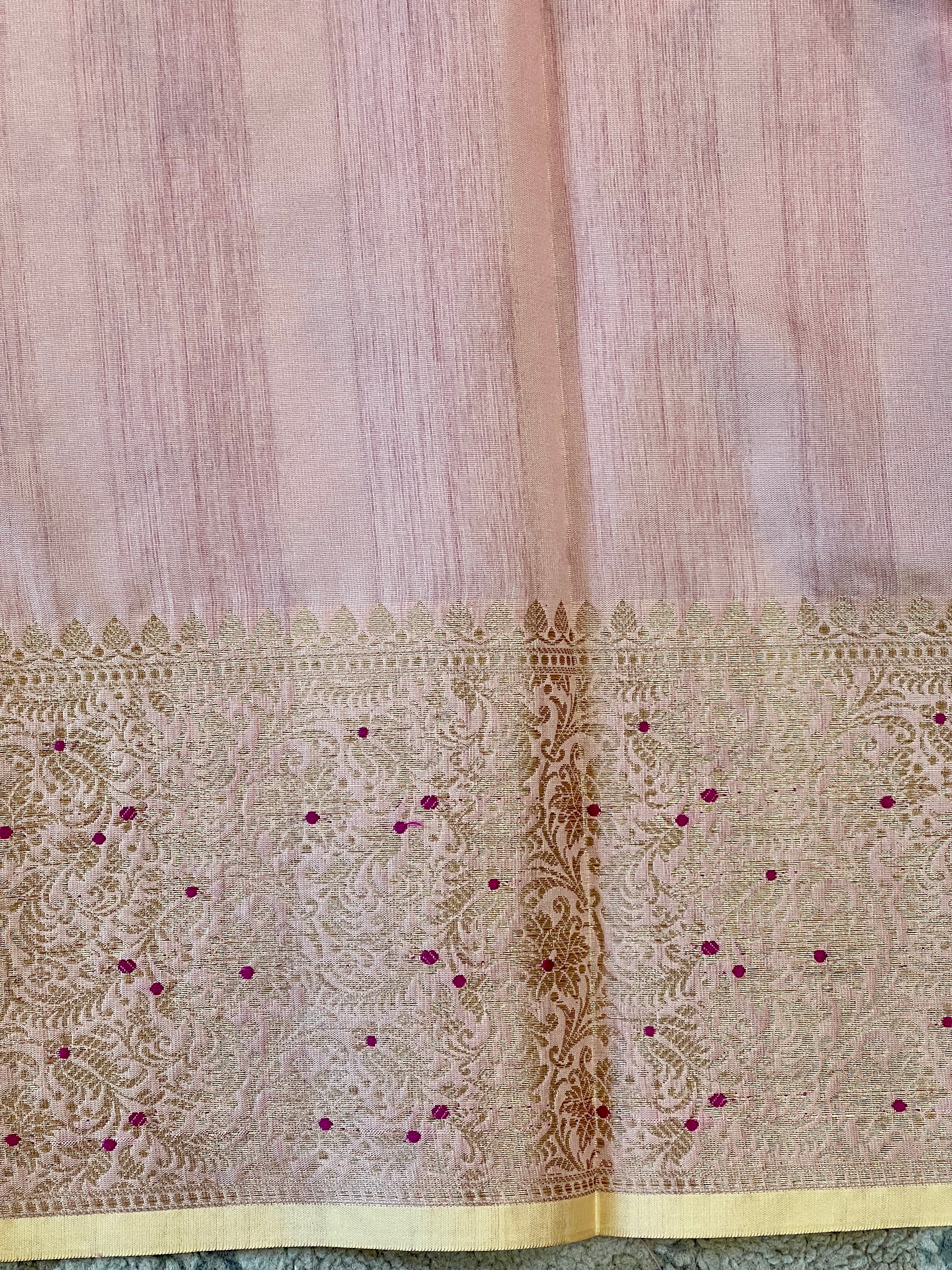 Meenakari Patterned Semi Tussar Saree | GA153