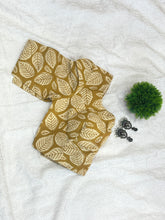 Leaf Printed Cotton Stitched Blouse | DNB108