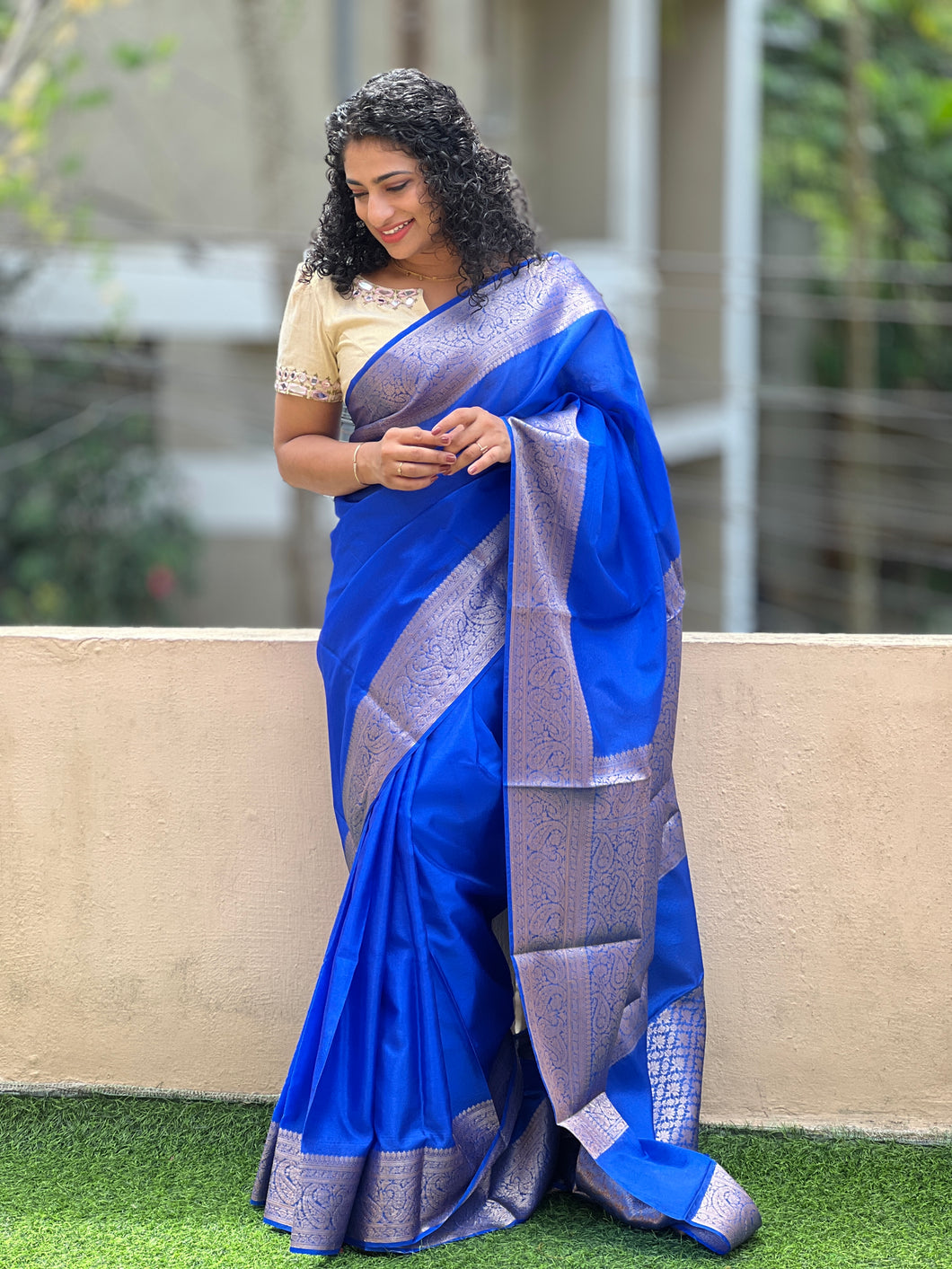 Royal Blue Warm Silk Saree | NN112