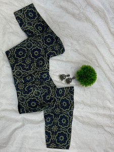 Ajrak Printed Cotton Stitched Blouse | DNB103