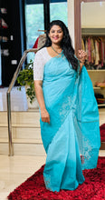 Twine Cut Work With Floral Embroidery Detailed Organdy Saree | TC420