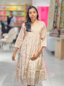Digital Printe Semi-Silk Kurta | SV158