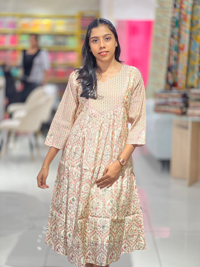 Digital Printe Semi-Silk Kurta | SV158
