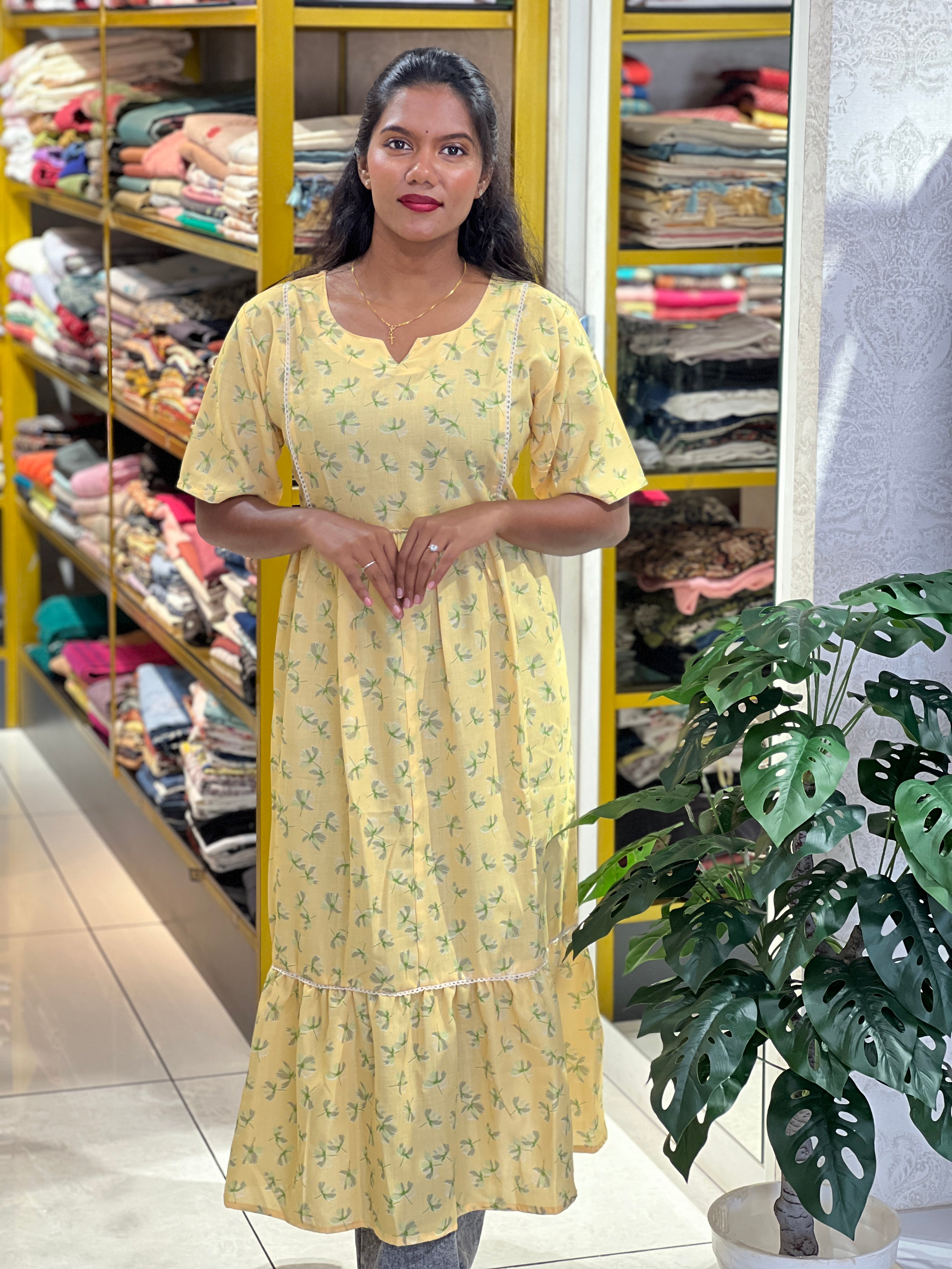 Floral Printed Cotton Kurta | RMLA319