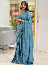Semi Tussar Saree With Floral Embroidery Detailing | ACT1284