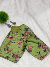 Floral Digital Printed Tussar Finish Stitched Blouse | DNB113