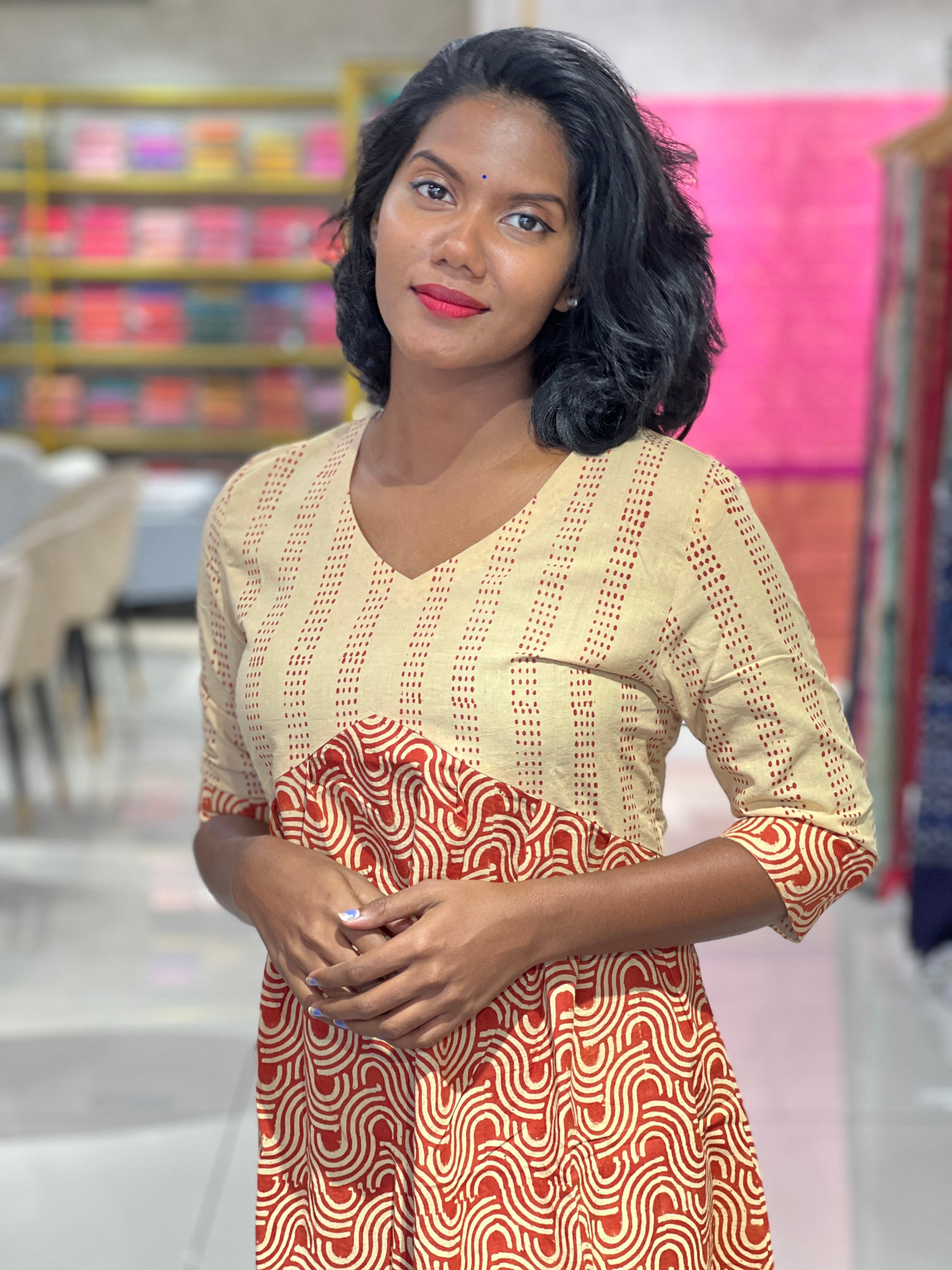 Print Detailed Cotton Kurta | DNT208