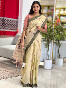 Jamdani Weaving Pattern Cotton Saree | RP592