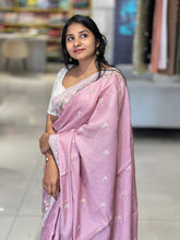 Floral Embroidered Semi Tussar Saree | SUN530