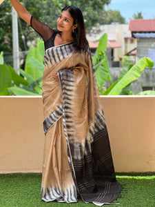 Kesiya Weaving Bhagalpuri Linen Saree | US209