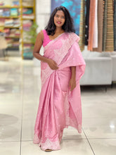 Embroidery Detailed Semi Tussar Saree | SUN558