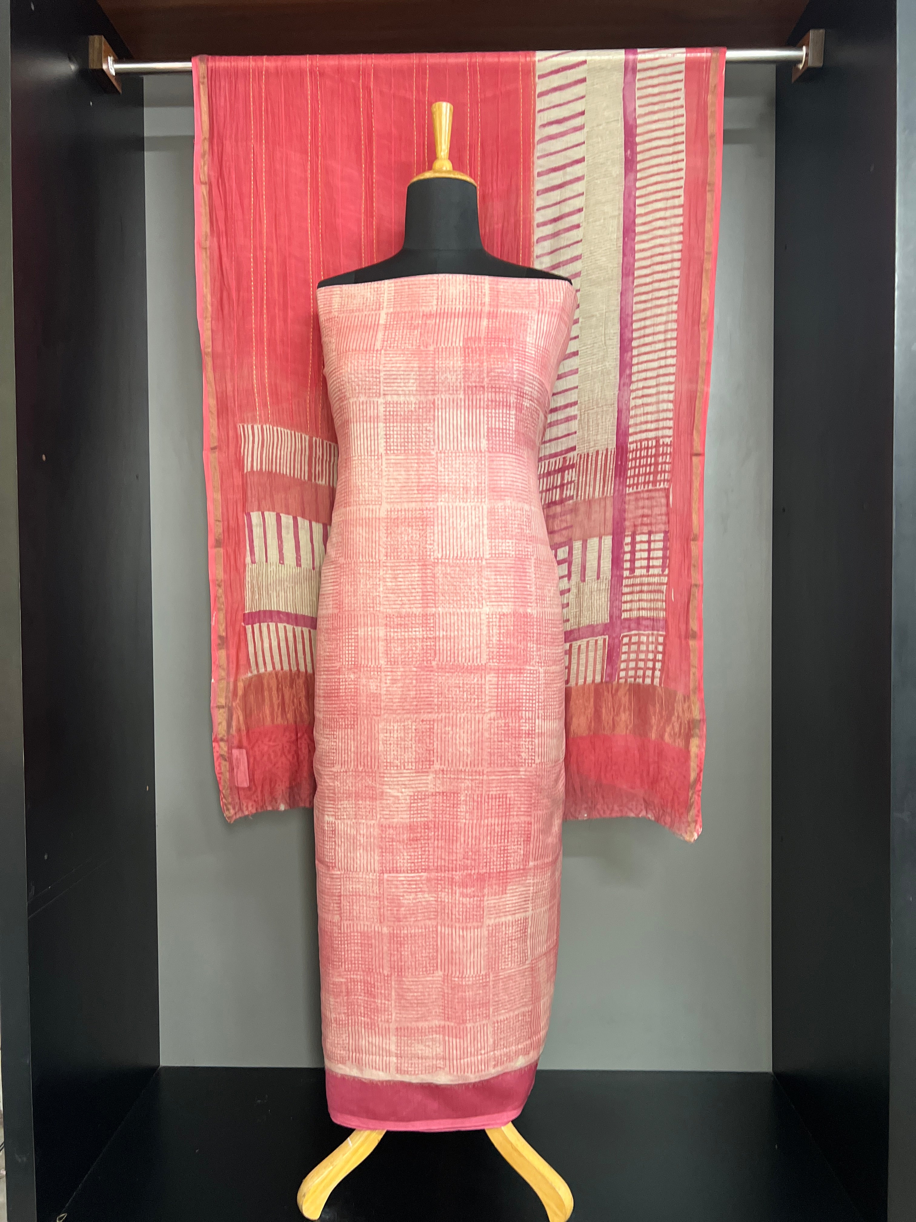 Abstract Pattern Chanderi Salwar Set | YNG1443
