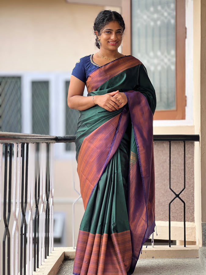 Traditional Border Semi Silk Saree | TR141