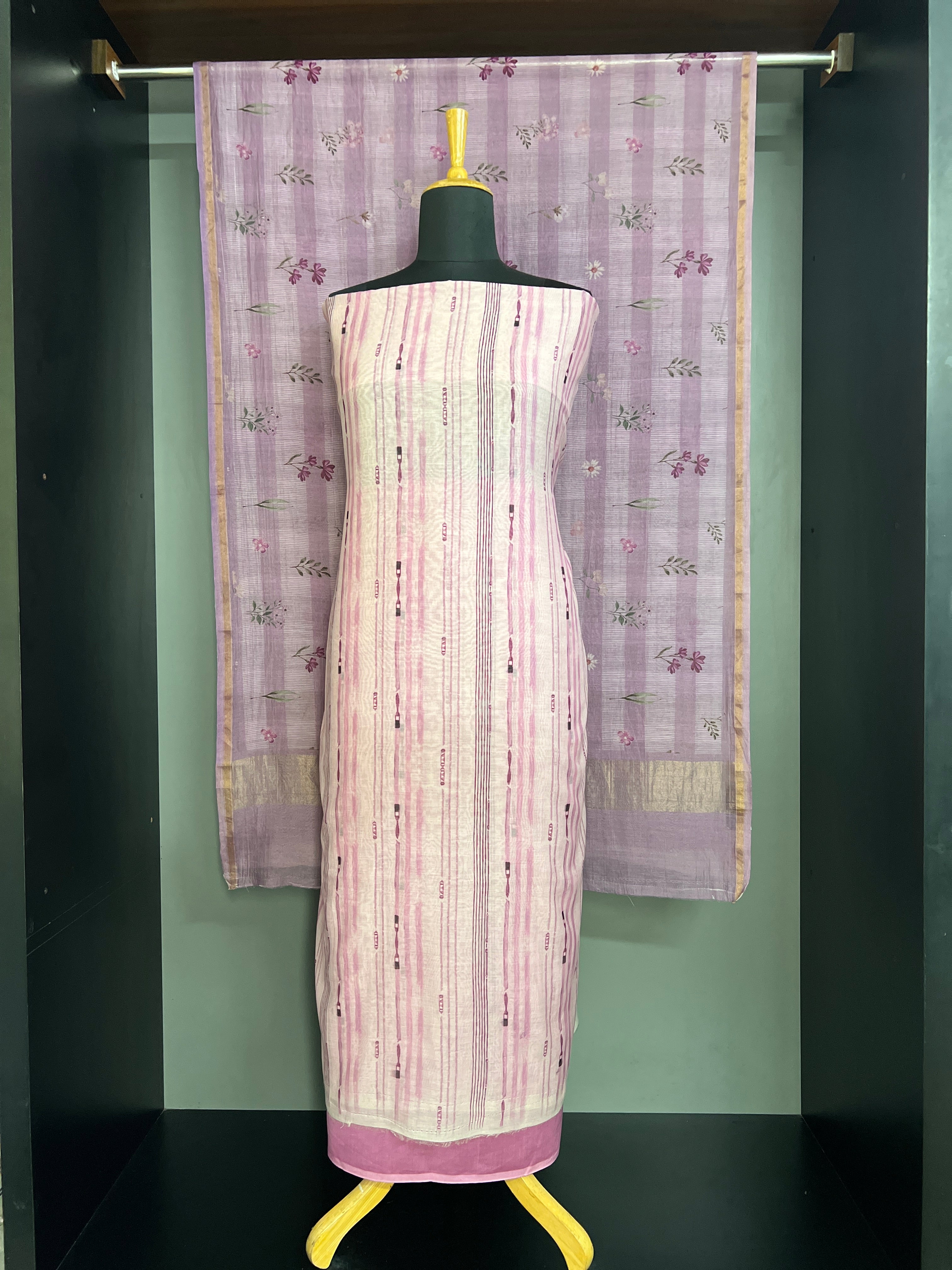 Digital Printed Mul Chanderi Salwar Set | YNG1451