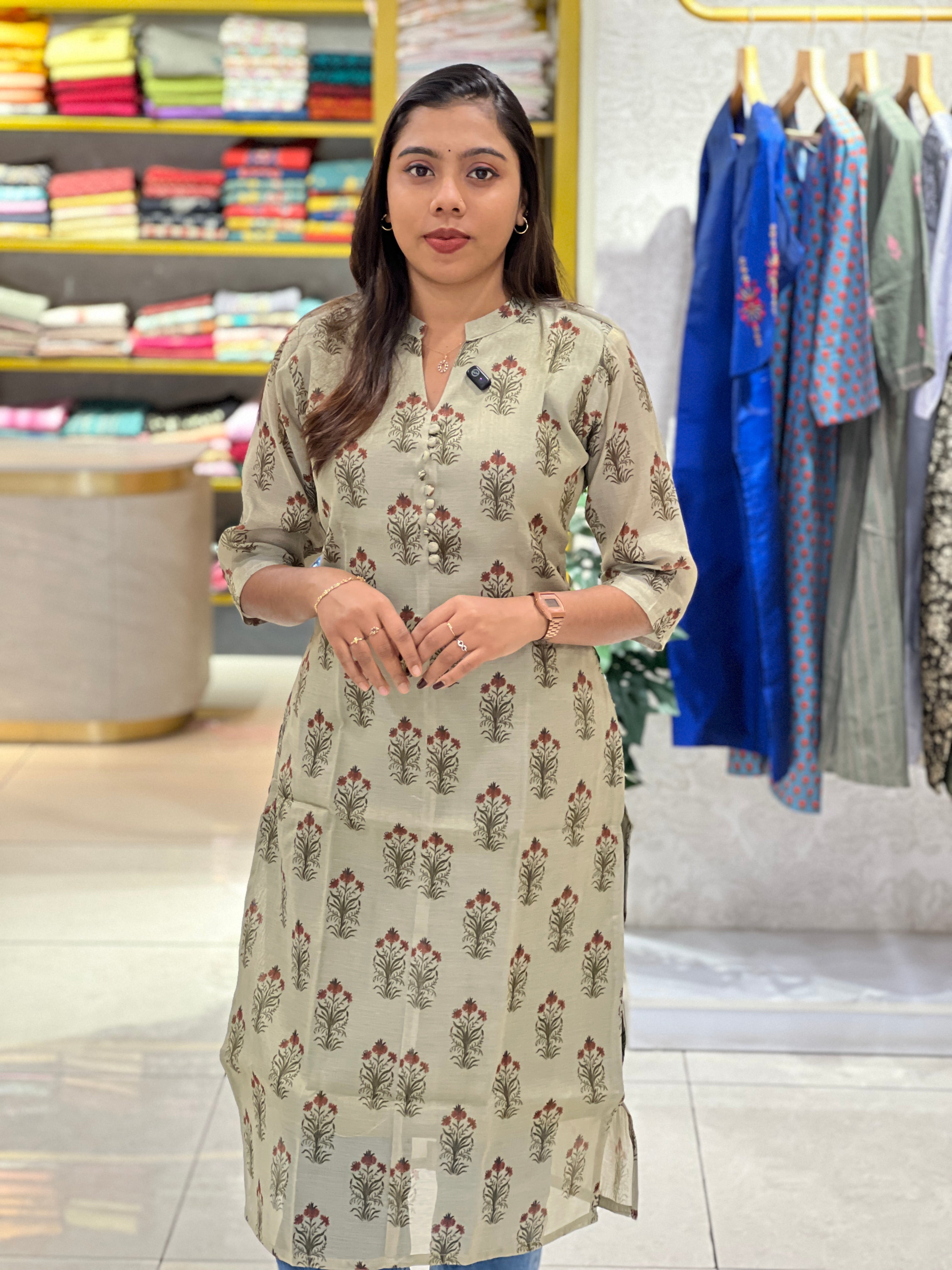 Block Printed Cotton Kurta | RMLA313
