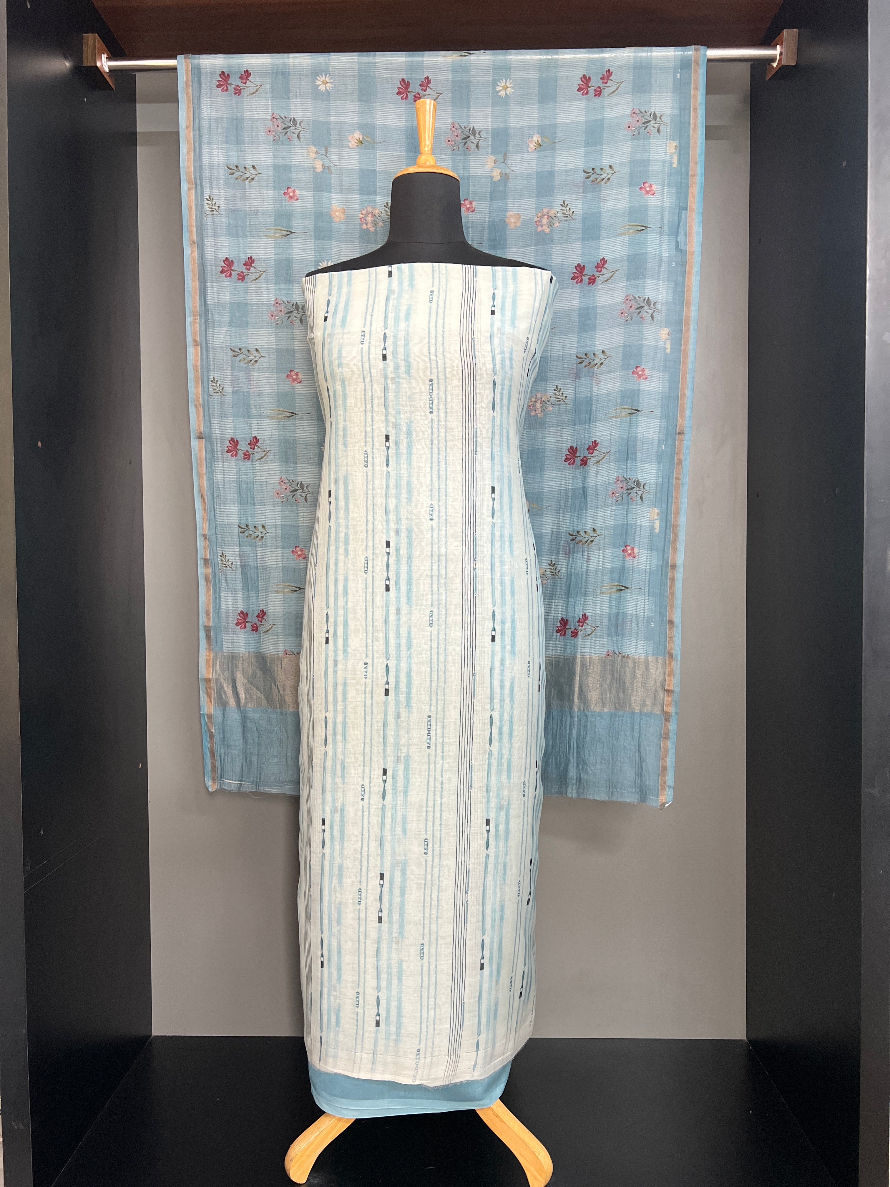 Digital Printed Mul Chanderi Salwar Set  | YNG1449