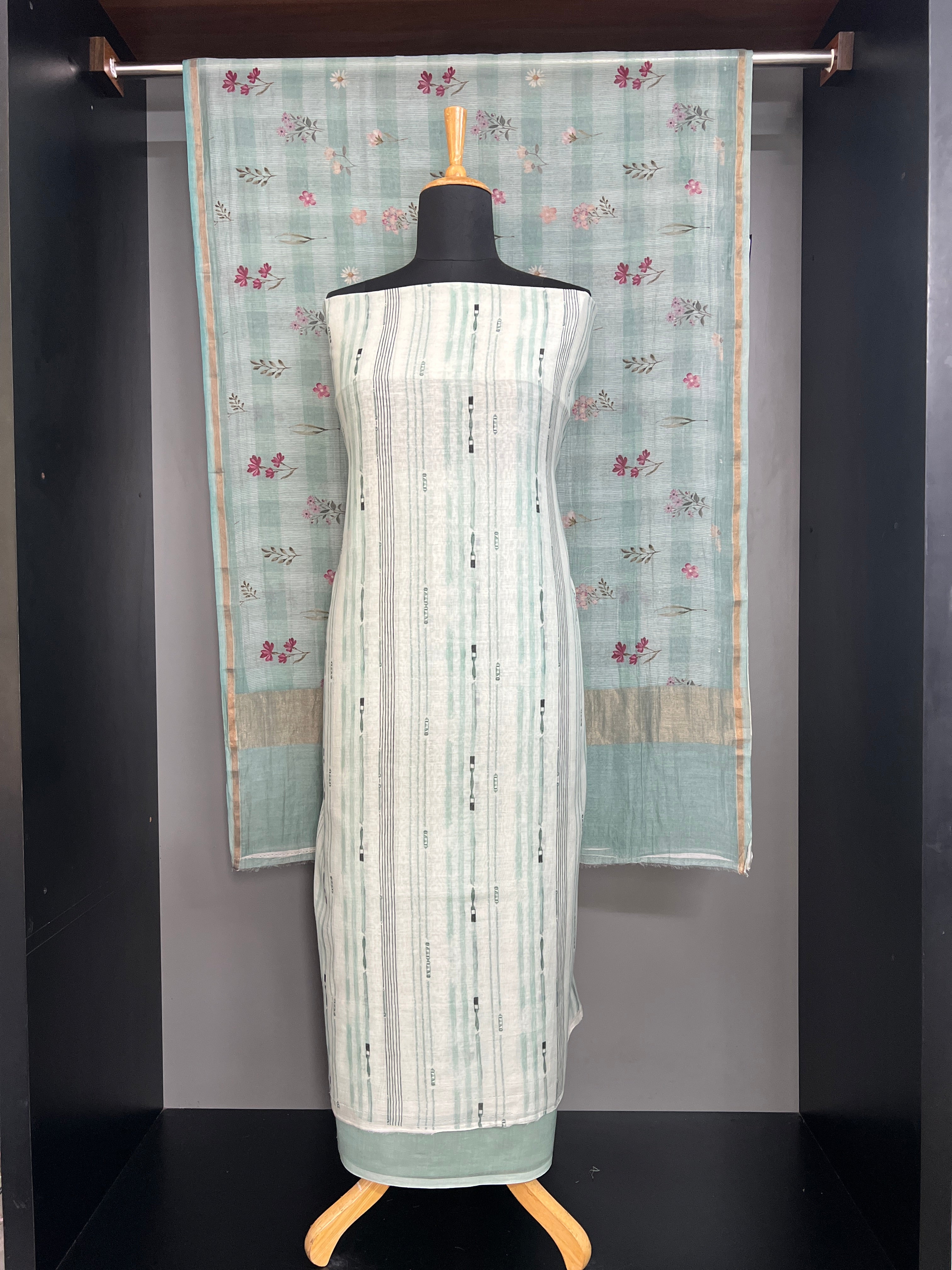 Digital Printed Mul Chanderi Salwar Set  | YNG1450