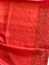 Zari Check Pattern With Embroidery Detailed Tussar Saree | RGD723