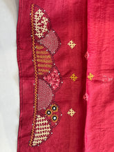 Hand Embroidery & Kutch Work Detailed Pure Tussar Saree | RGD733