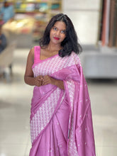 Machine Embroidered Semi Tussar Saree | SUN589