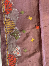 Hand Embroidery & Kutch Work Detailed Pure Tussar Saree | RGD732