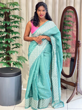 Machine Embroidered Semi Tussar Saree | SUN587