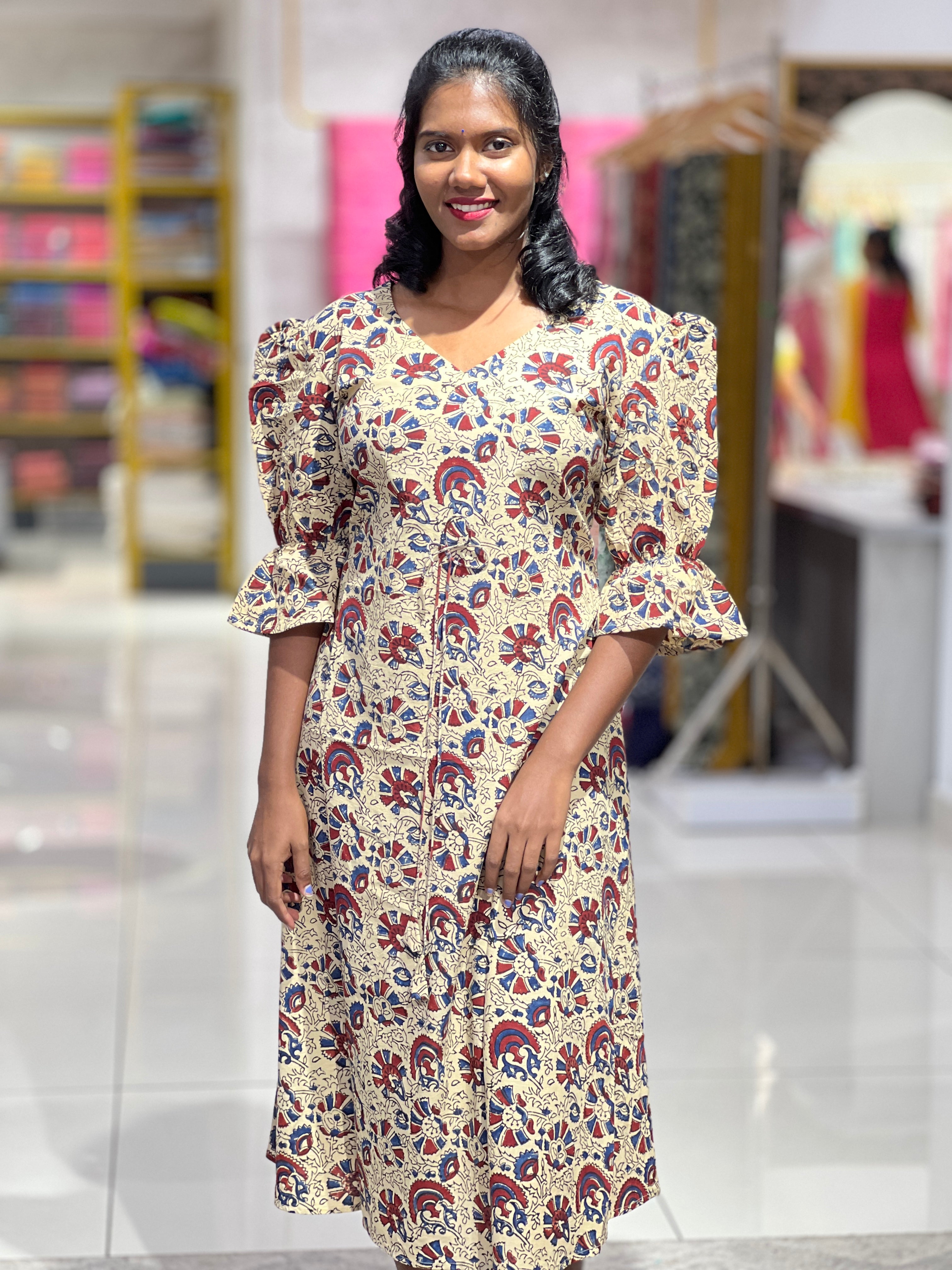 Floral Printed Cotton Kurta | DNT226