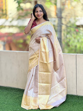 Golden Zari Weaving Semi Silk Saree | KF152