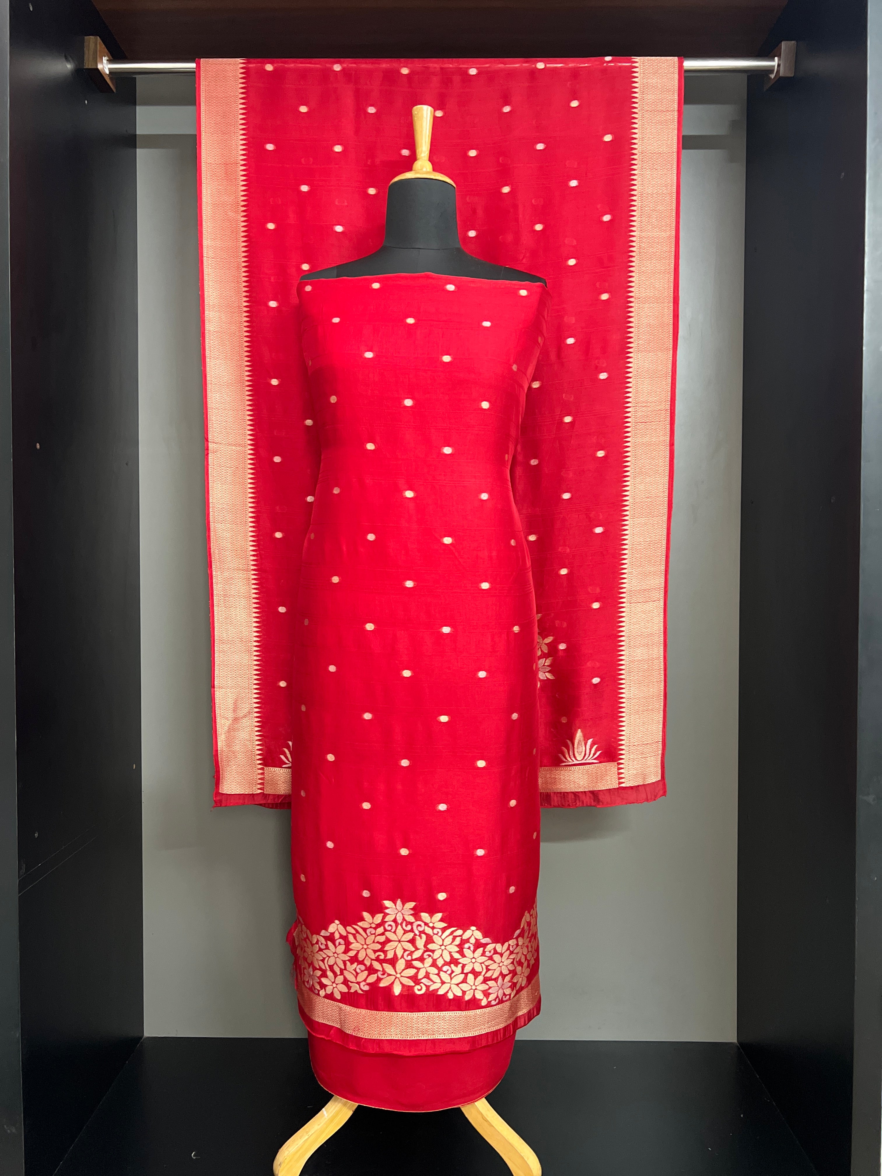 Lehar Pattern Raw Silk Salwar Set | YNG1406