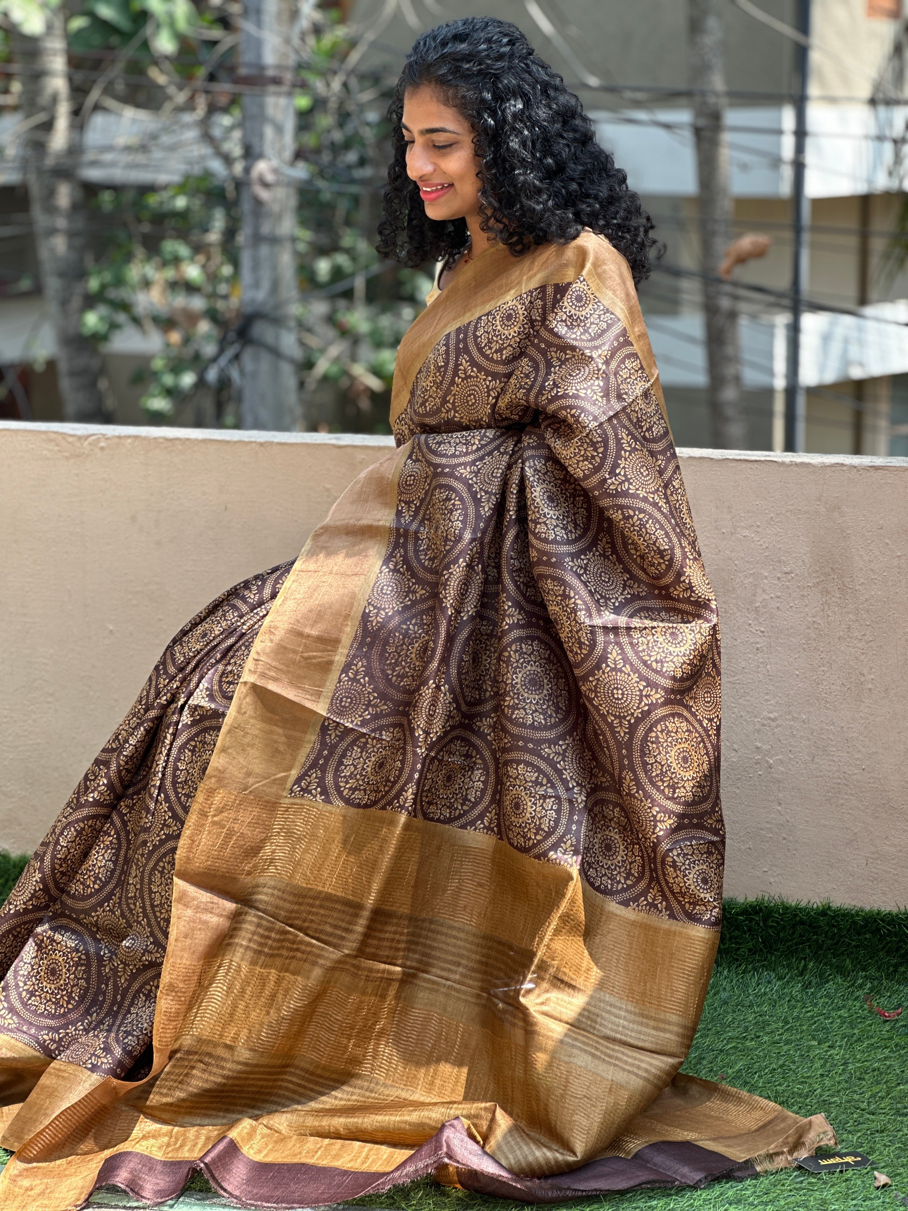 Digital Printed Tussar Saree | NLM112