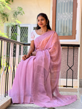 Shimmer Crushed Organza Saree | SBP304