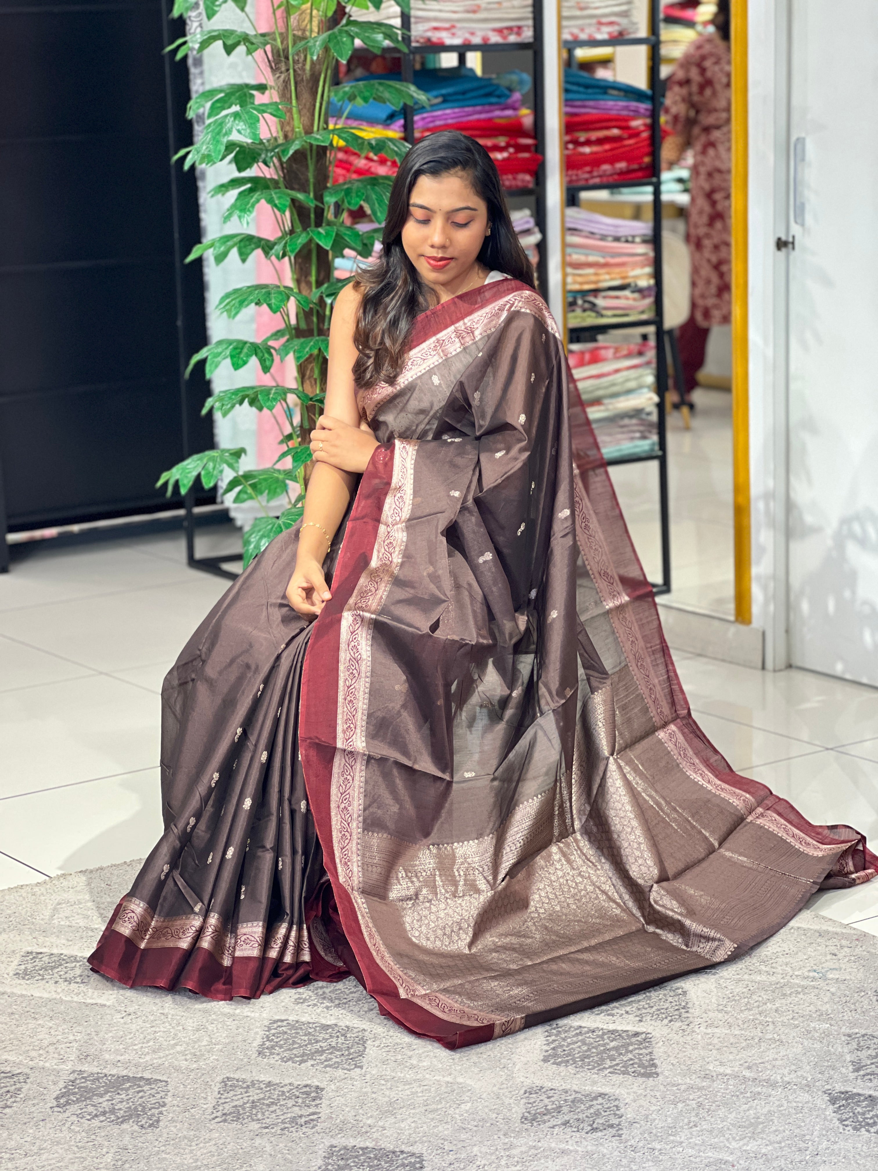 Buta Woven Cotton Silk Saree | JAT135