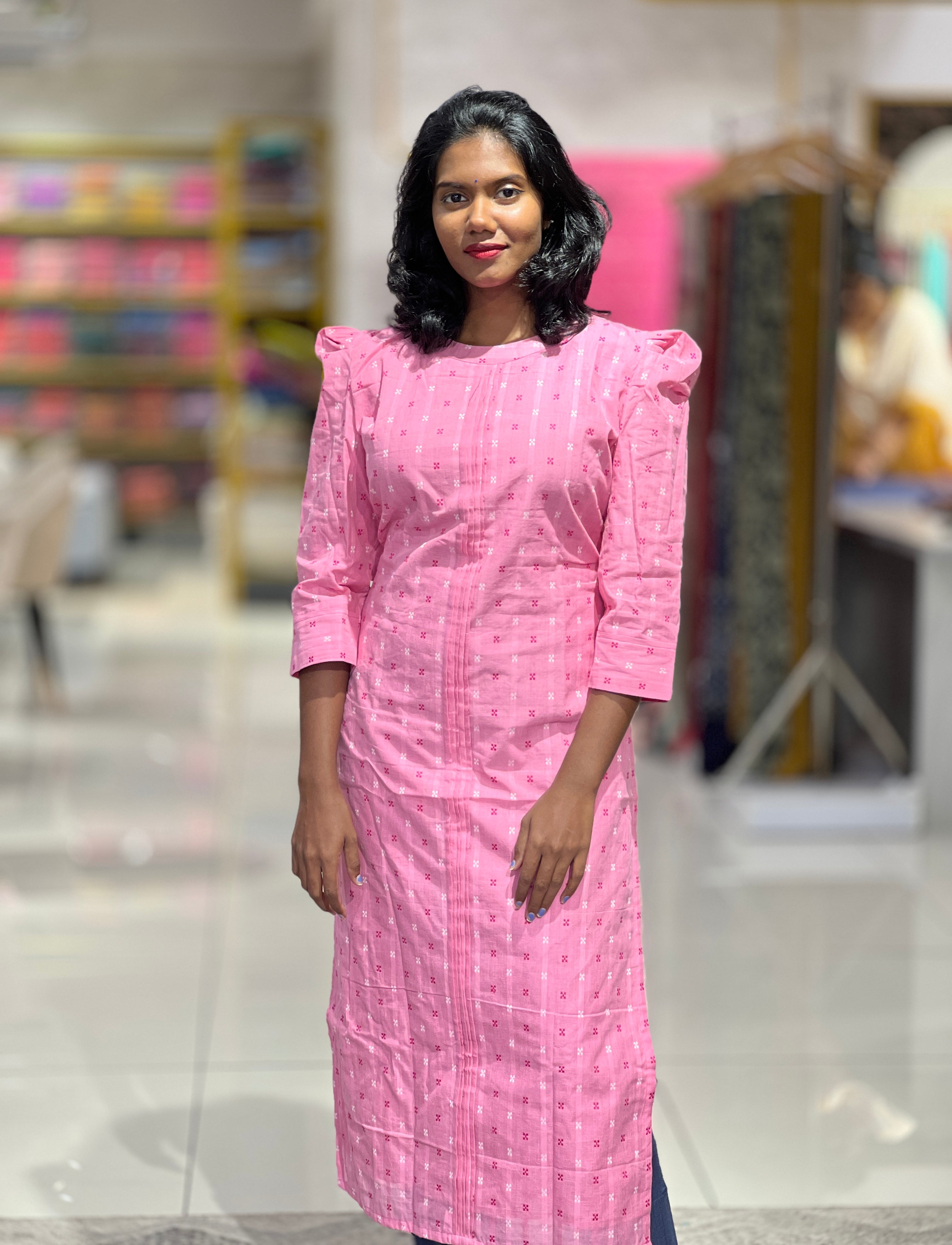 Thread Weaving Cotton Kurta | DNT219