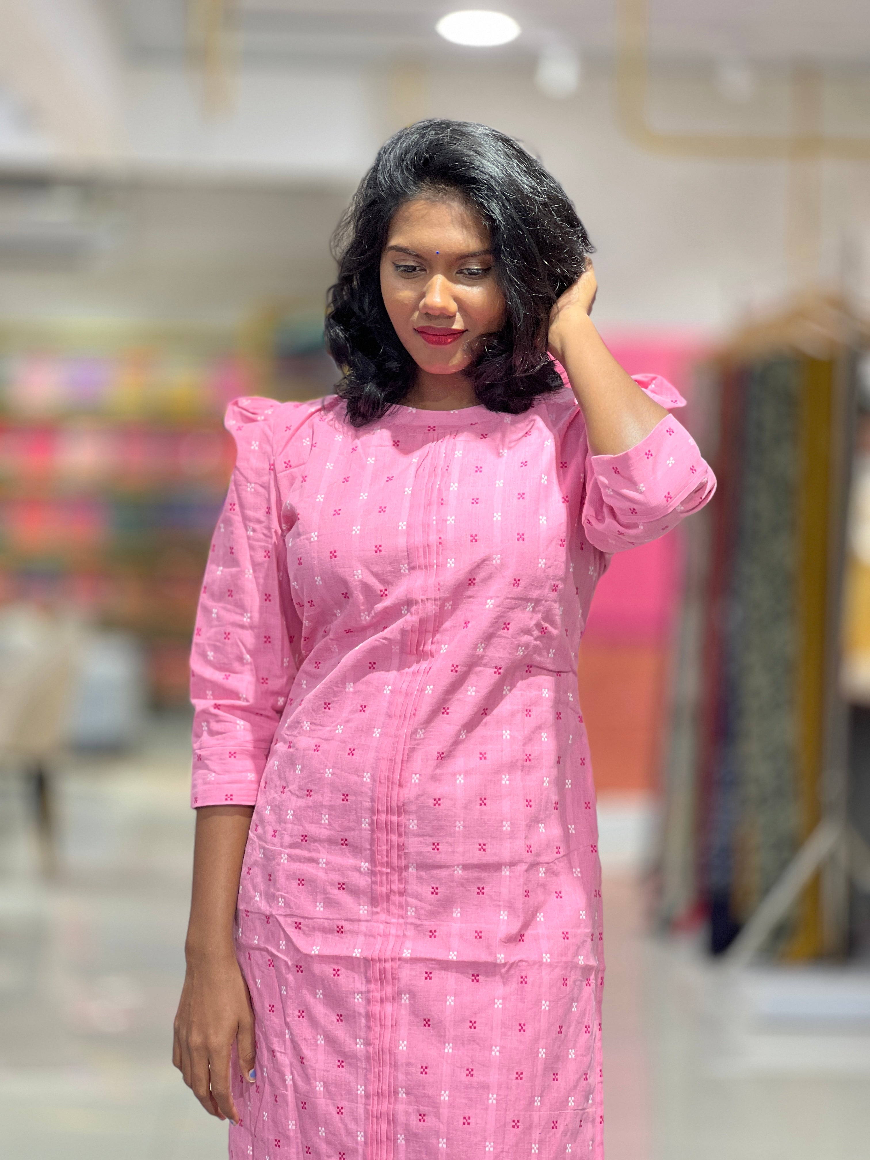 Thread Weaving Cotton Kurta | DNT219