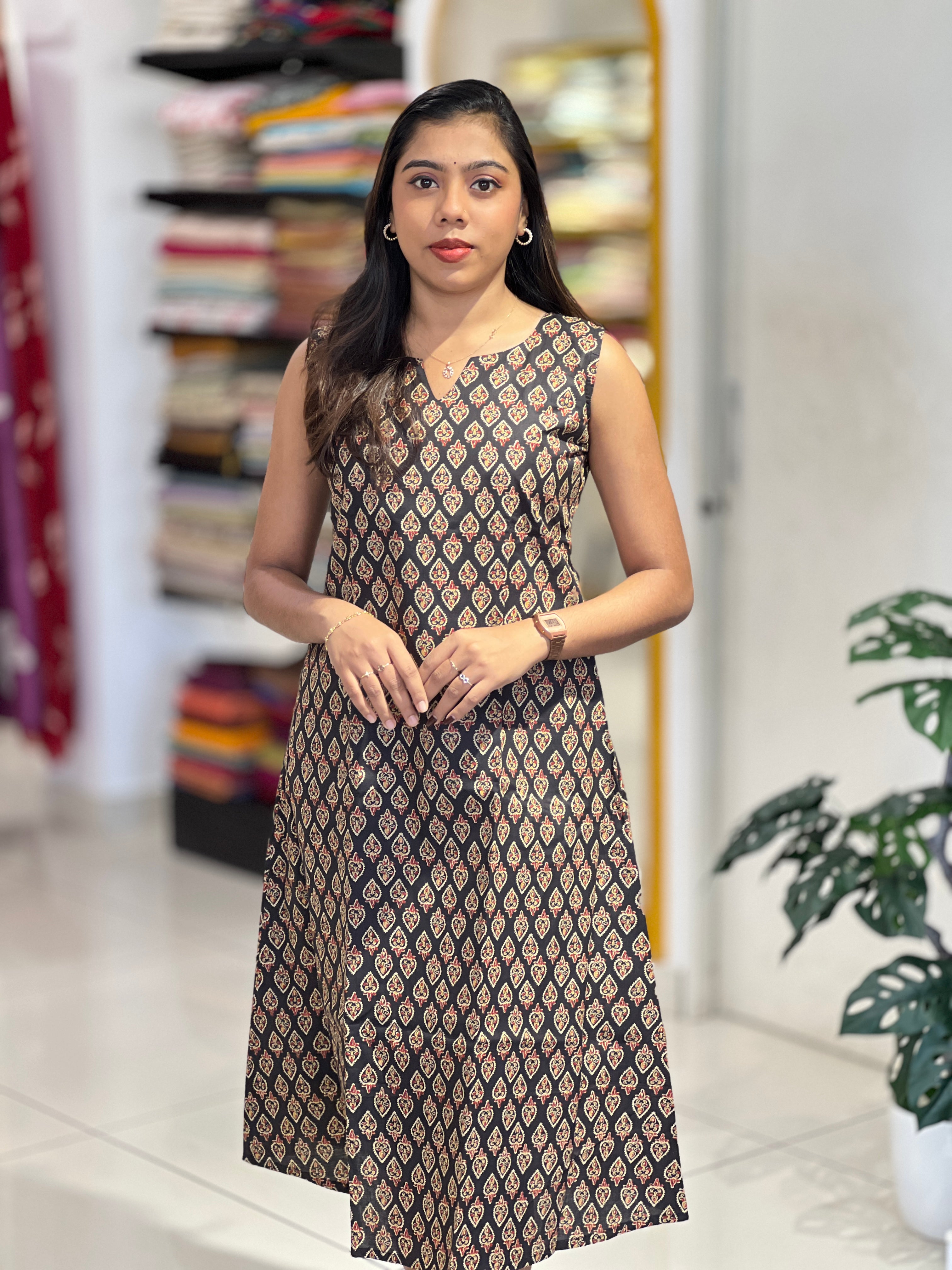 Floral Printed Cotton Kurta | MSN153